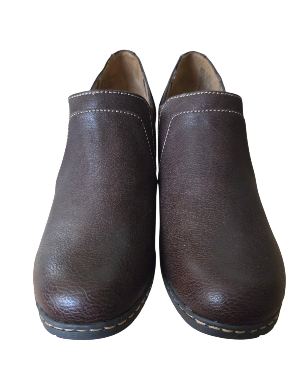 croft & barrow Dark Brown Leather Ankle Booties